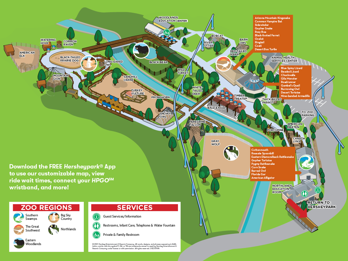 map of ZooAmerica